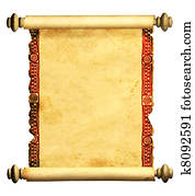 3d scroll of old parchment 3d scroll of old parchment