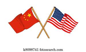 amerika, en, china, verbond, en, vriendschap
