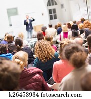 Audience in the lecture hall. Audience in the lecture hall.