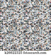 Business collage with young people