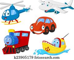 Cartoon transportation collection Cartoon transportation collection