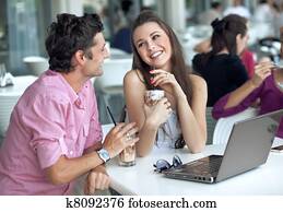 Loving couple in a restaurant Loving couple in a restaurant