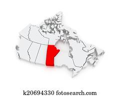 Map of Manitoba. Canada. Map of Manitoba. Canada.