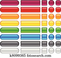 simples, em branco, buttons.