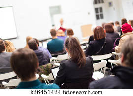 Woman lecturing at university. Woman lecturing at university.