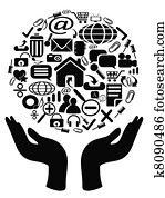 ידיים, להחזיק, איקונים