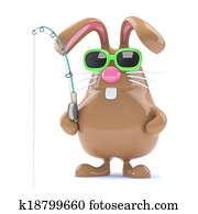 3d Easter bunny fisherman 3d Easter bunny fisherman