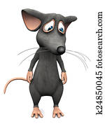 Cartoon mouse looking very sad. Cartoon mouse looking very sad.