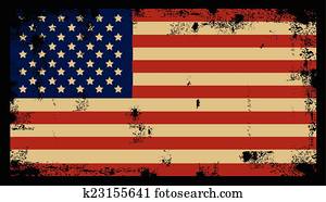 grunge, amerikaner, baggrund, 2