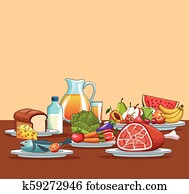 Healthy food cartoon Healthy food cartoon