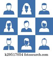 People profile silhouettes