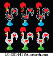 português, galo, de, barcelos, -, ga português, galo, de, barcelos, -, ga