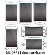 Set of smartphone concepts. Set of smartphone concepts.