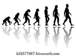 Silhouette man evolution Silhouette man evolution