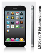 touchscreen, smartphone, concept.