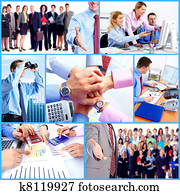 Business people group collage. Business people group collage.