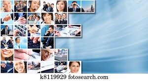 Business people group collage. Business people group collage.