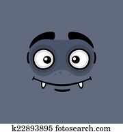 Cartoon Expression Monster Face. Cartoon Expression Monster Face.
