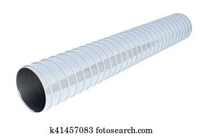 Duct pipe isolated on white background. 3d rendering Duct pipe isolated on white background. 3d rendering