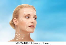 mulher, pronto, para, cirurgia cosmetic