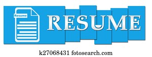 Resume Blue Stripes With Icon Resume Blue Stripes With Icon