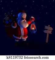 santa with lalten santa with lalten