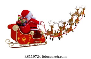 santa with sleigh santa with sleigh