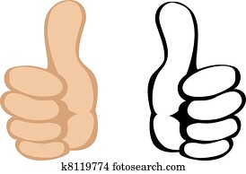 Thumbs up gesture. Vector Thumbs up gesture. Vector