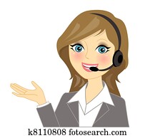 Vector telephone operator Vector telephone operator