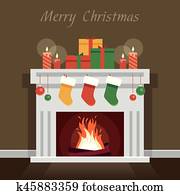 Christmas fireplace Christmas fireplace