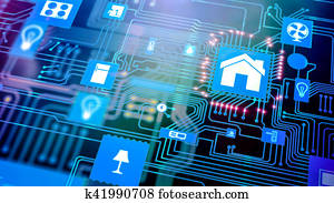 esperto, lar, dispositivo, -, lar, controle