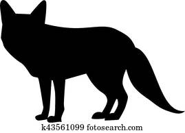 Fox silhouette Fox silhouette