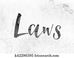 leis, conceito, pintado, em, tinta