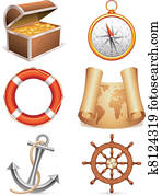 marine, icons. marine, icons.