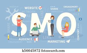 SMO concept illustration. SMO concept illustration.