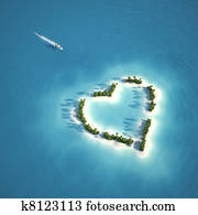 גן עדן, לב עיצב, אי