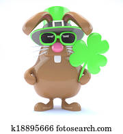 3d St Patricks bunny 3d St Patricks bunny