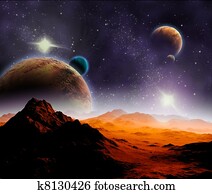 Abstract background of deep space. In the far future travel. New technologies and resources. Abstract background of deep space. In the far future travel. New technologies and resources.