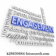 Engagement 3d Word Collage Interaction Participation Involvement