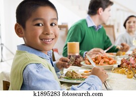 Family All Together At Christmas Dinner Family All Together At Christmas Dinner