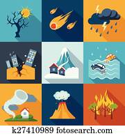 Natural Disaster Icons Natural Disaster Icons