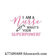 Nurse quote lettering typography Nurse quote lettering typography