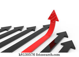 Red arrow up. Concept of success, growth. Red arrow up. Concept of success, growth.