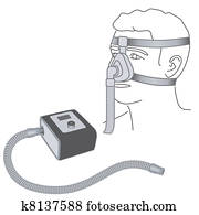 Sleep Apnea, CPAP, Nose Mask Sleep Apnea, CPAP, Nose Mask
