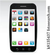 Touchscreen smartphone concept. Touchscreen smartphone concept.