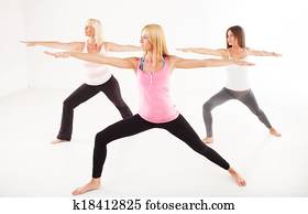 Yoga virabhadrasana II warrior pose