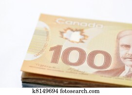 Canadian money background
