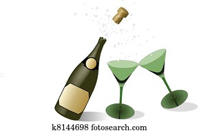 champagne glass and bottle champagne glass and bottle