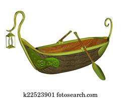 Fantasy fairy tale boat Fantasy fairy tale boat
