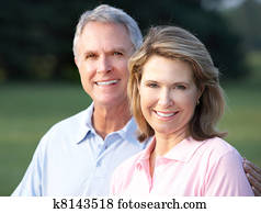 Happy elderly couple.